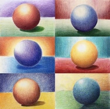 Color pencil and oil pastel artwork